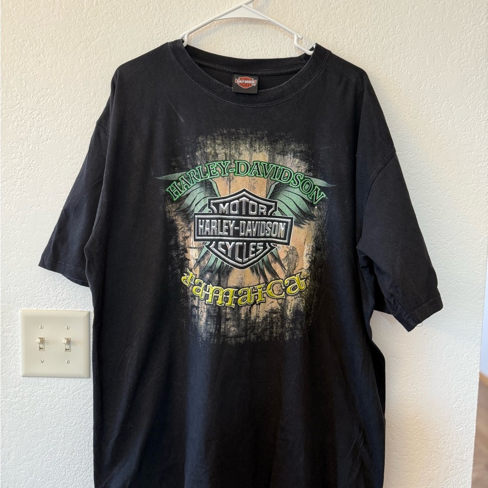 Harley-Davidson Black Graphic T-Shirt for Men JAMAICA size XXL